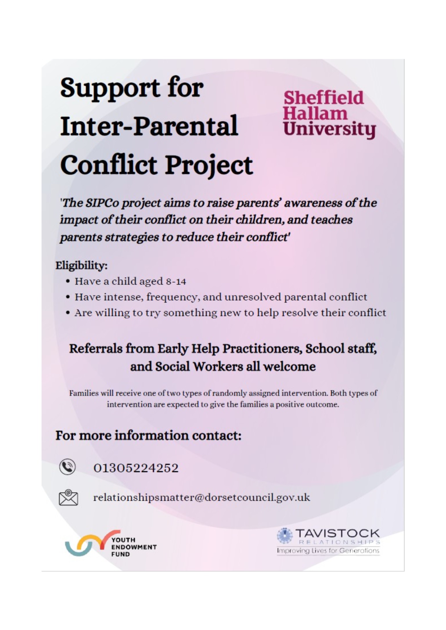 Support for Inter-parental conflict