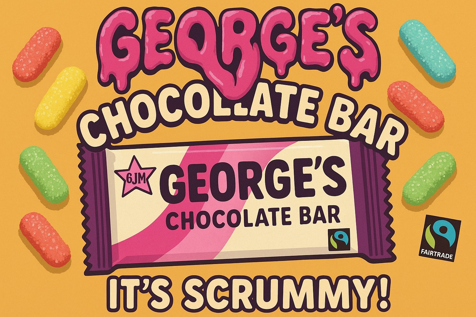 AI chocolate bar advert.