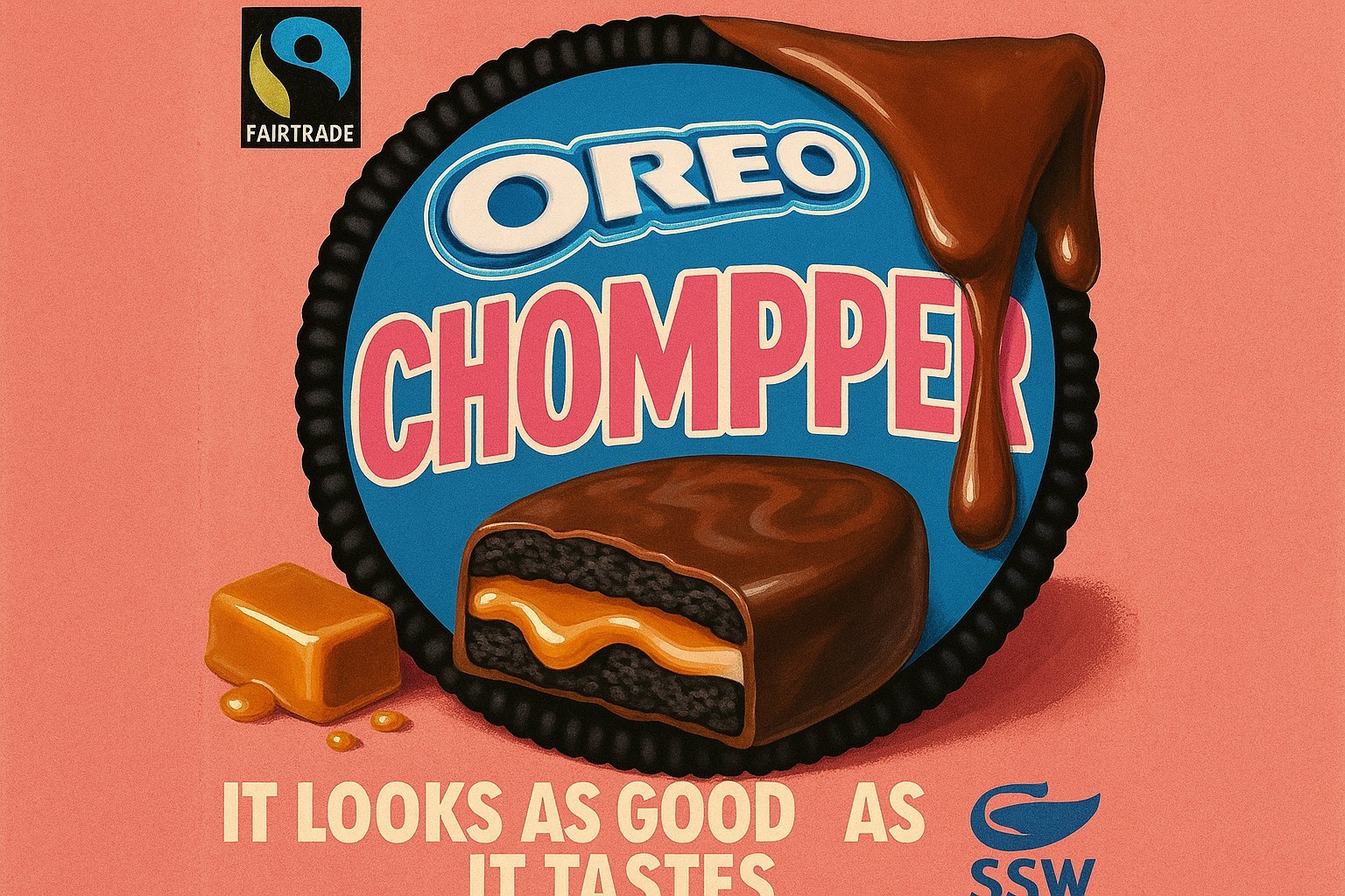 AI chocolate bar advert.
