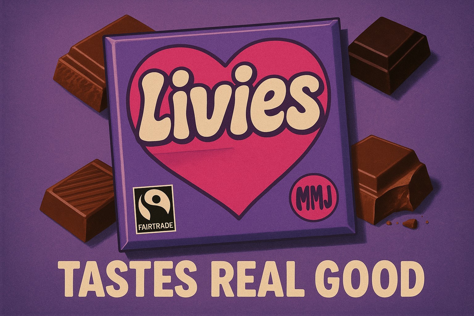 AI chocolate bar advert.