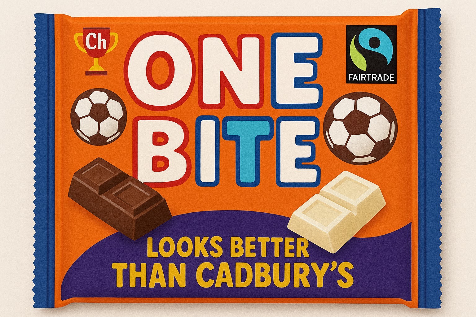 AI chocolate bar advert.