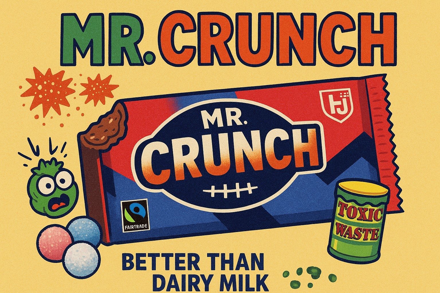 AI chocolate bar advert.