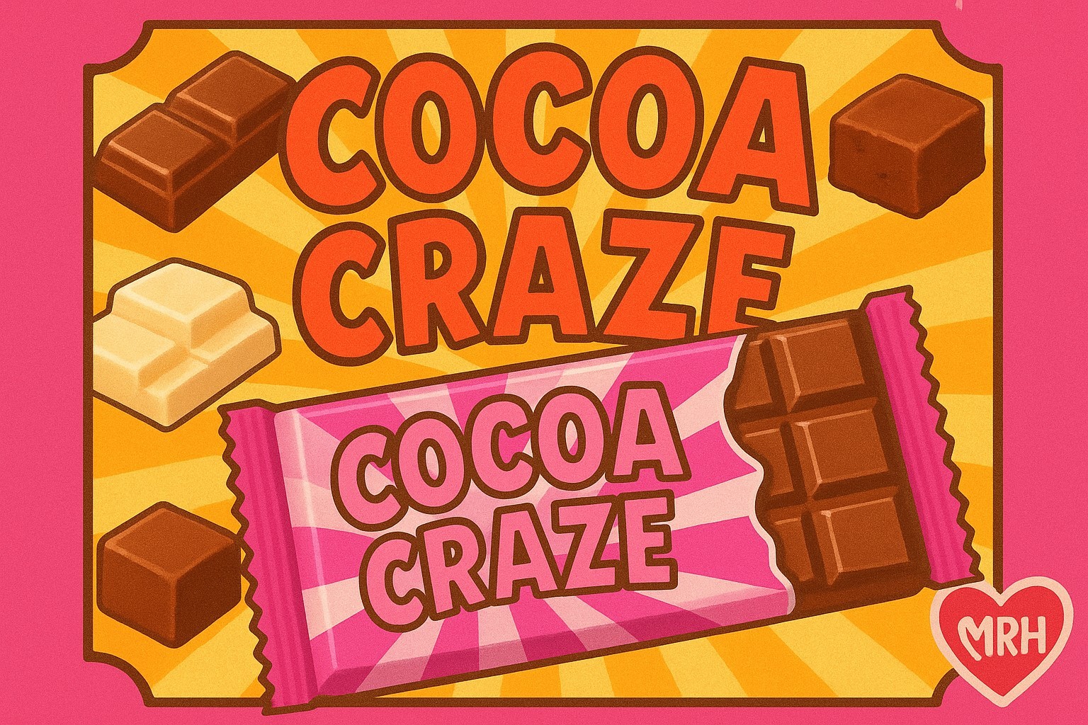 AI chocolate bar advert.