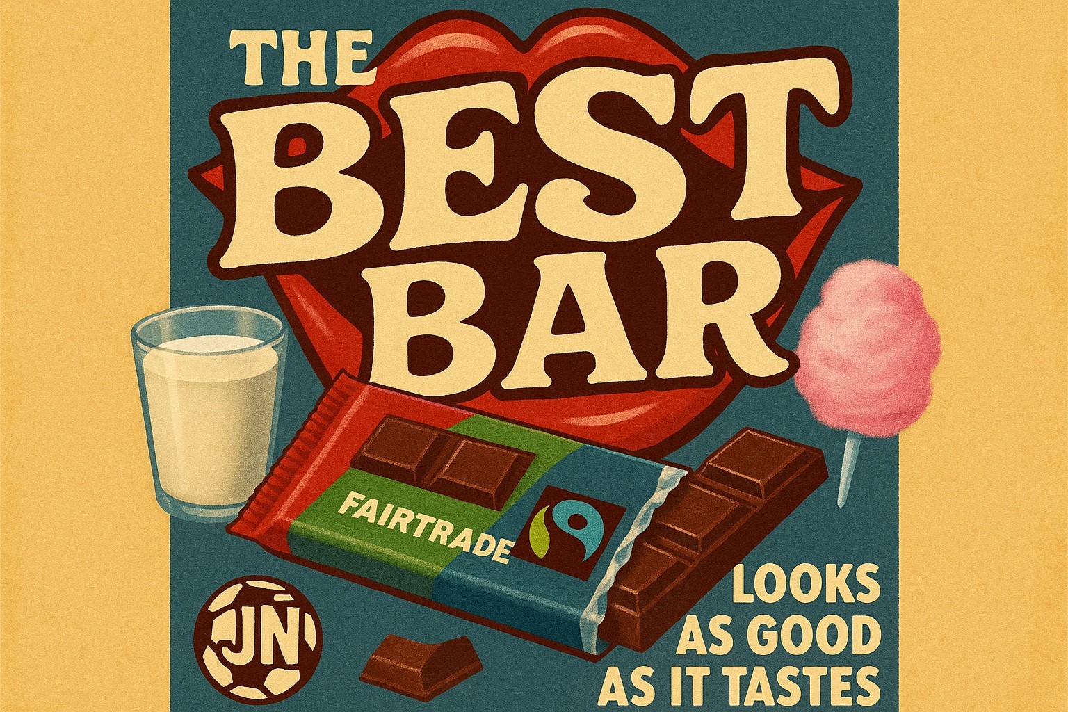 AI chocolate bar advert.