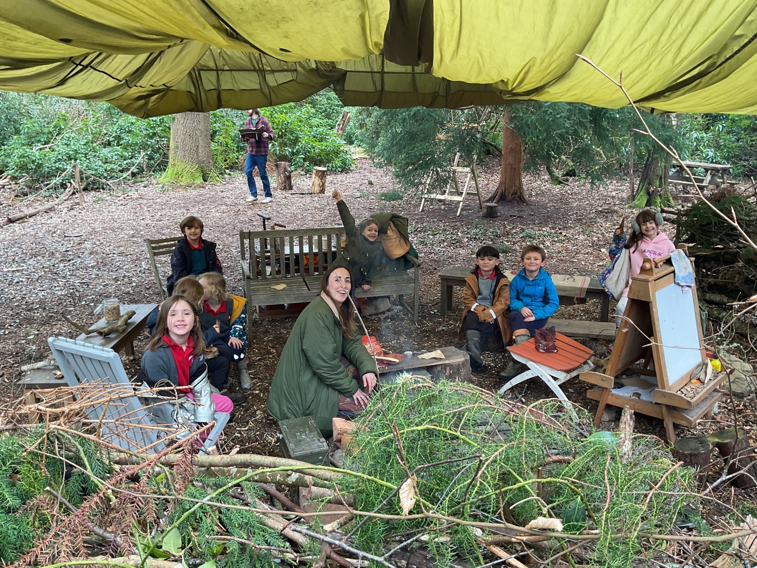 Enjoying time around the camp fire