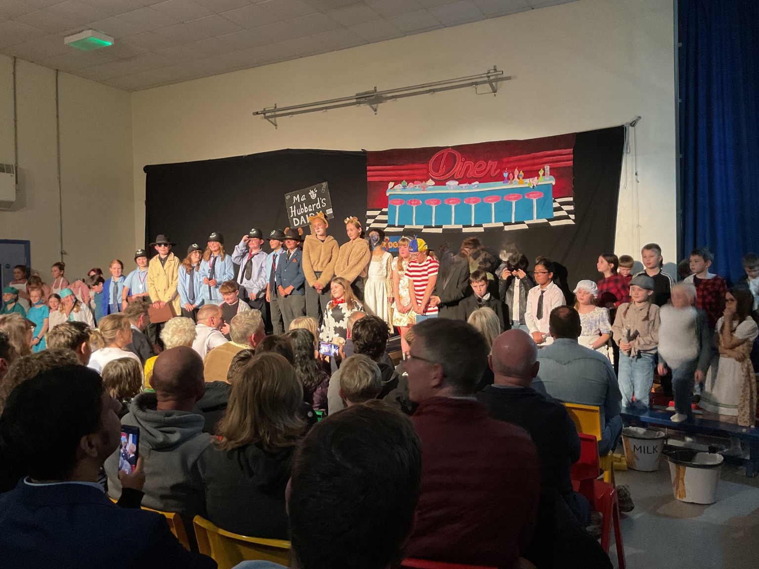 On stage for the Year 5 & 6 play