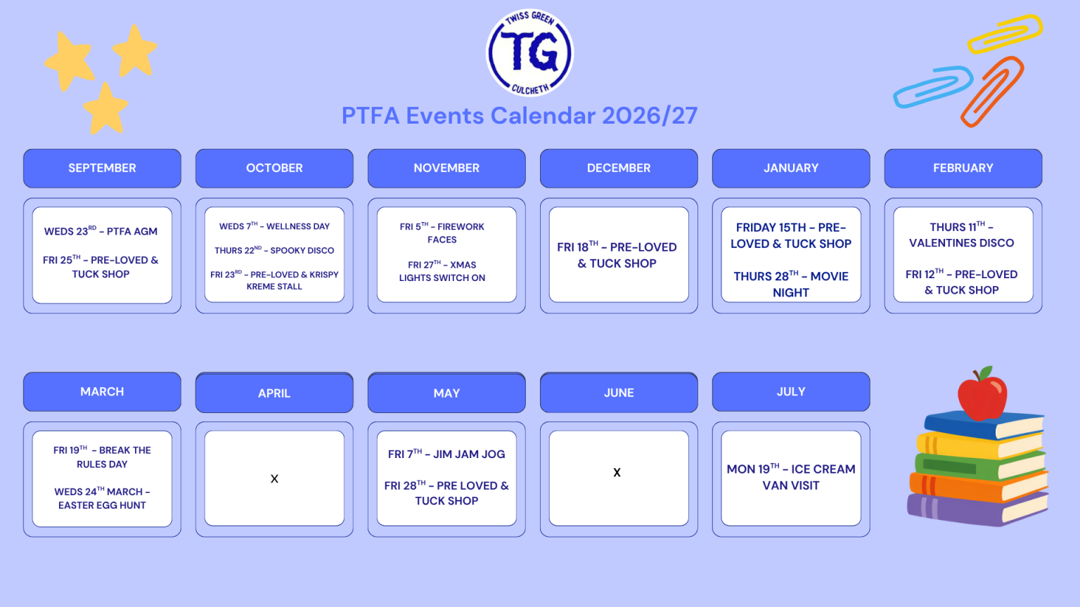 Proposed PTFA Event Dates