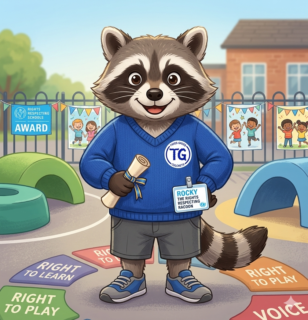 Rocky our TG Rights Respecting Racoon!