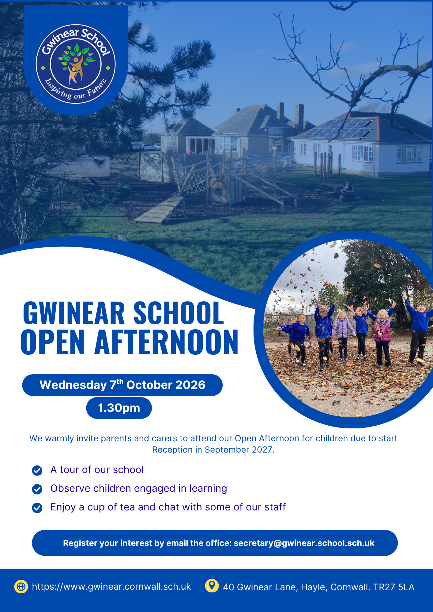 Open Afternoon September 2027 Intake