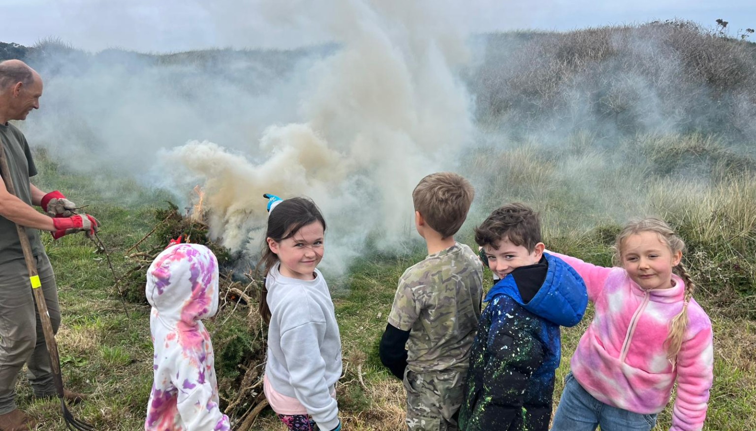 Clearing gorse to help choughs at Gwithian Green