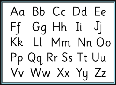 Key Stage 1 handwriting font: