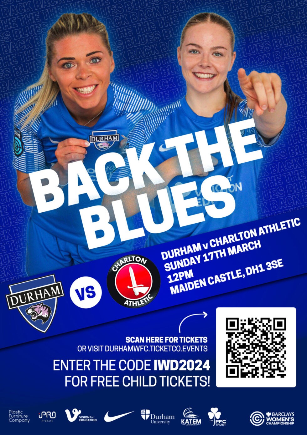 Durham Women FC- free tickets
