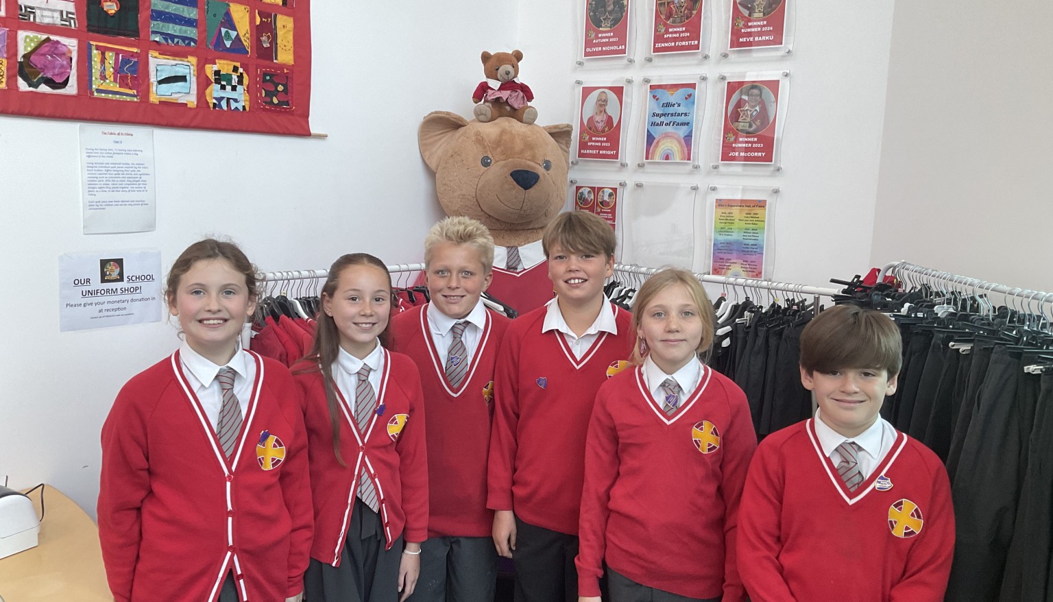 Our Pupil Parliament who were awarded their badges.