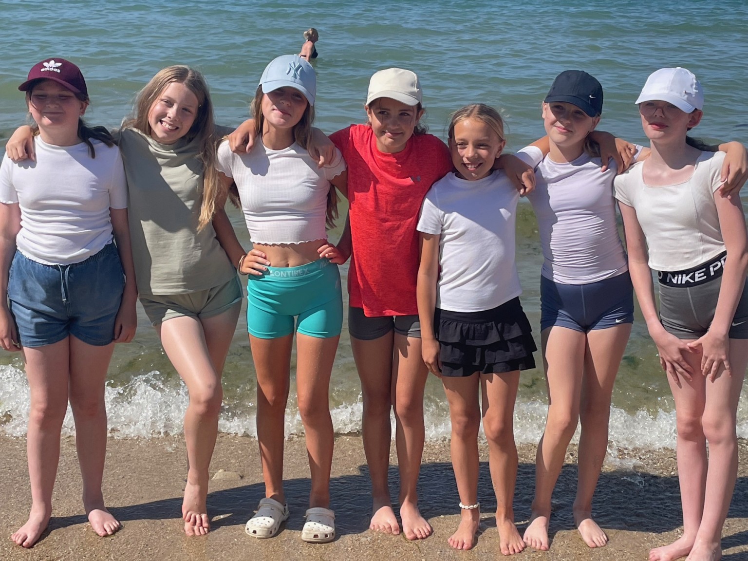 Enjoying the beach at Ver-Sur-Mer