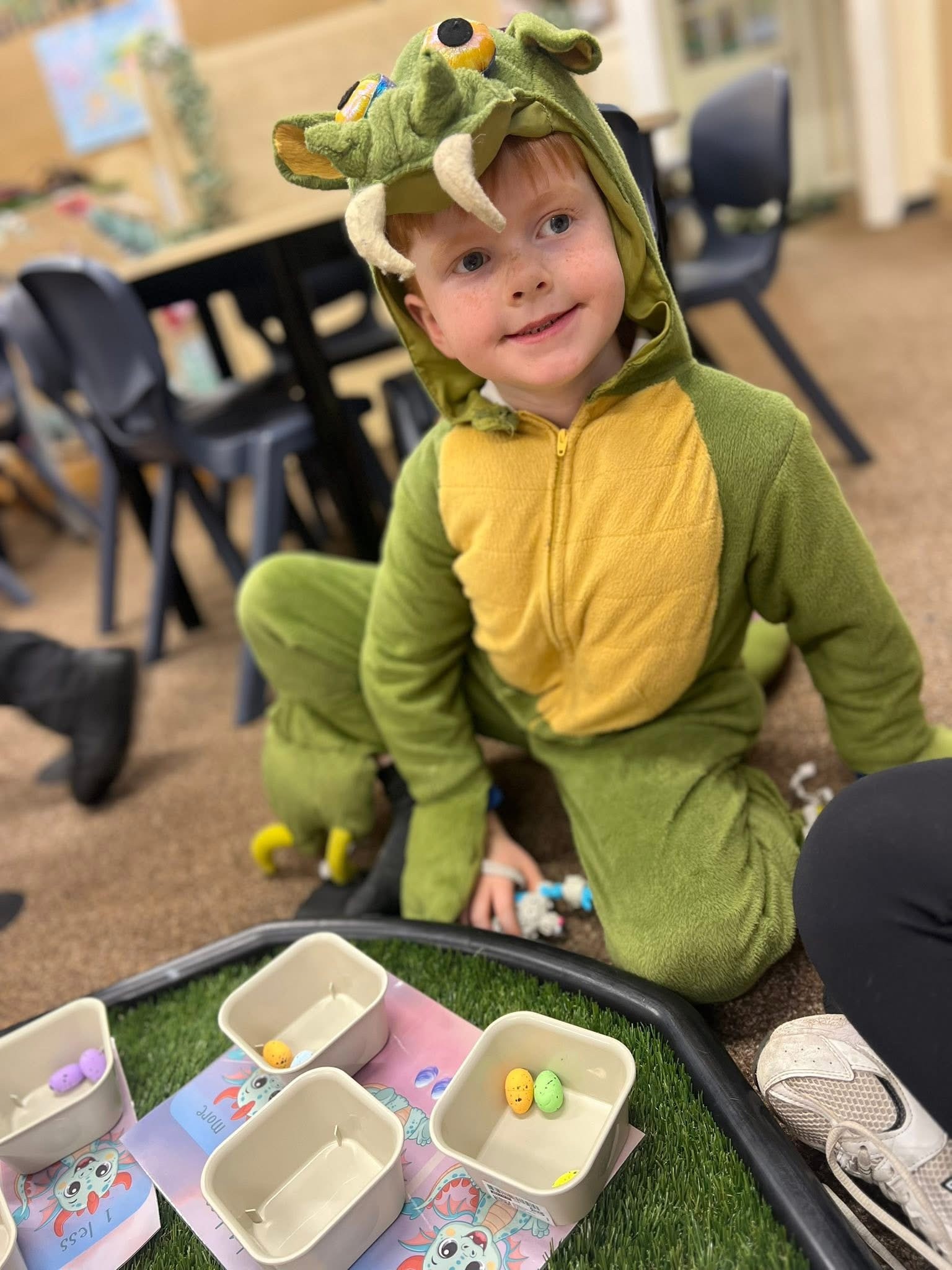 The children enjoyed a dragon maths activity