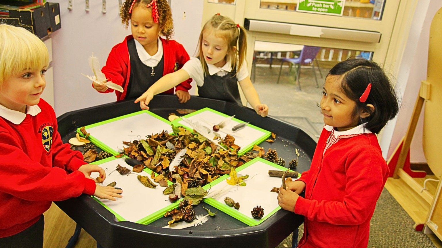 Children exploring an activity 