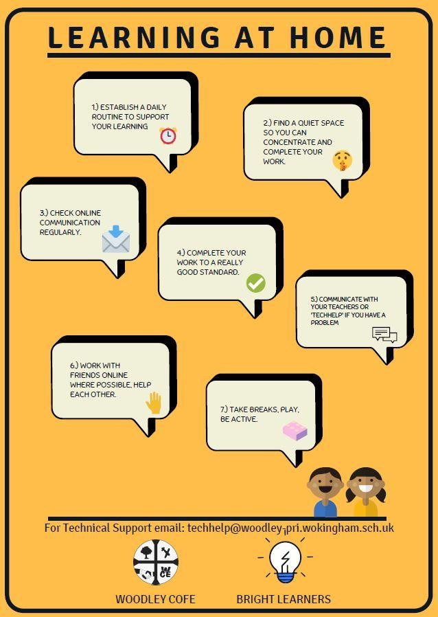 Woodley C of E Home Learning Poster