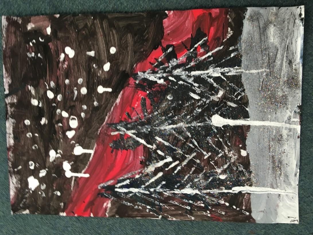 Winter artwork in Year 1