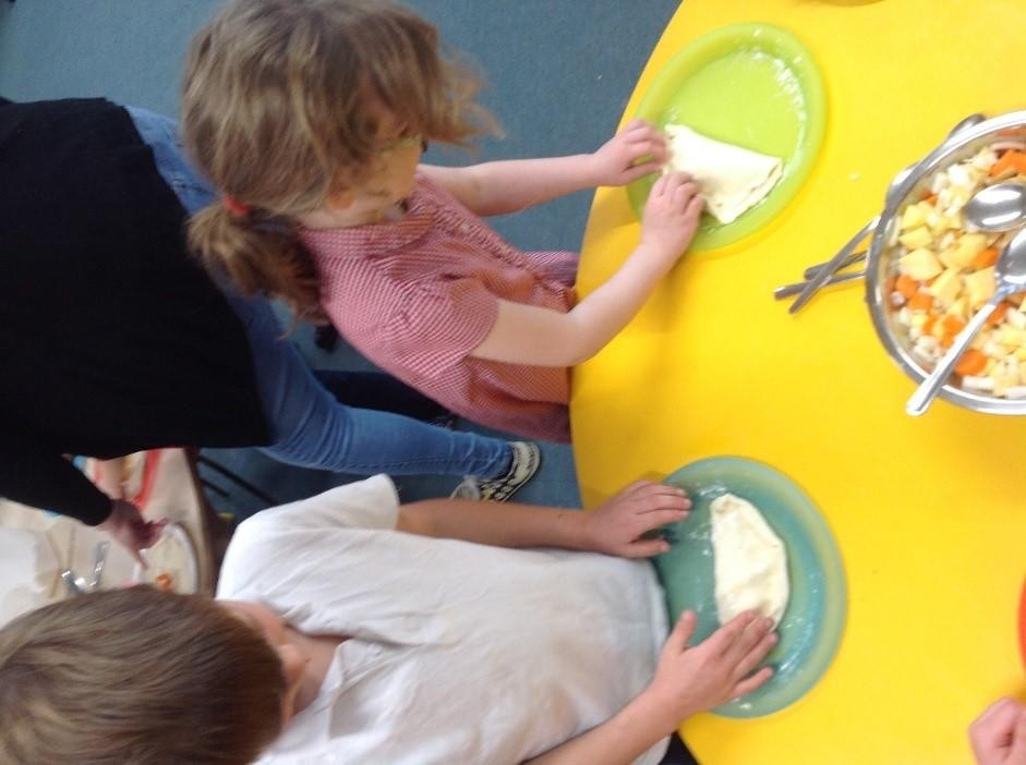 Making Cornish pasties in Year 2