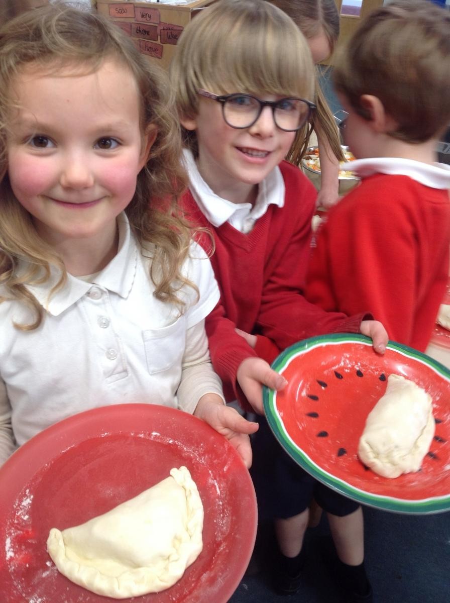 Making Cornish pasties in Year 2