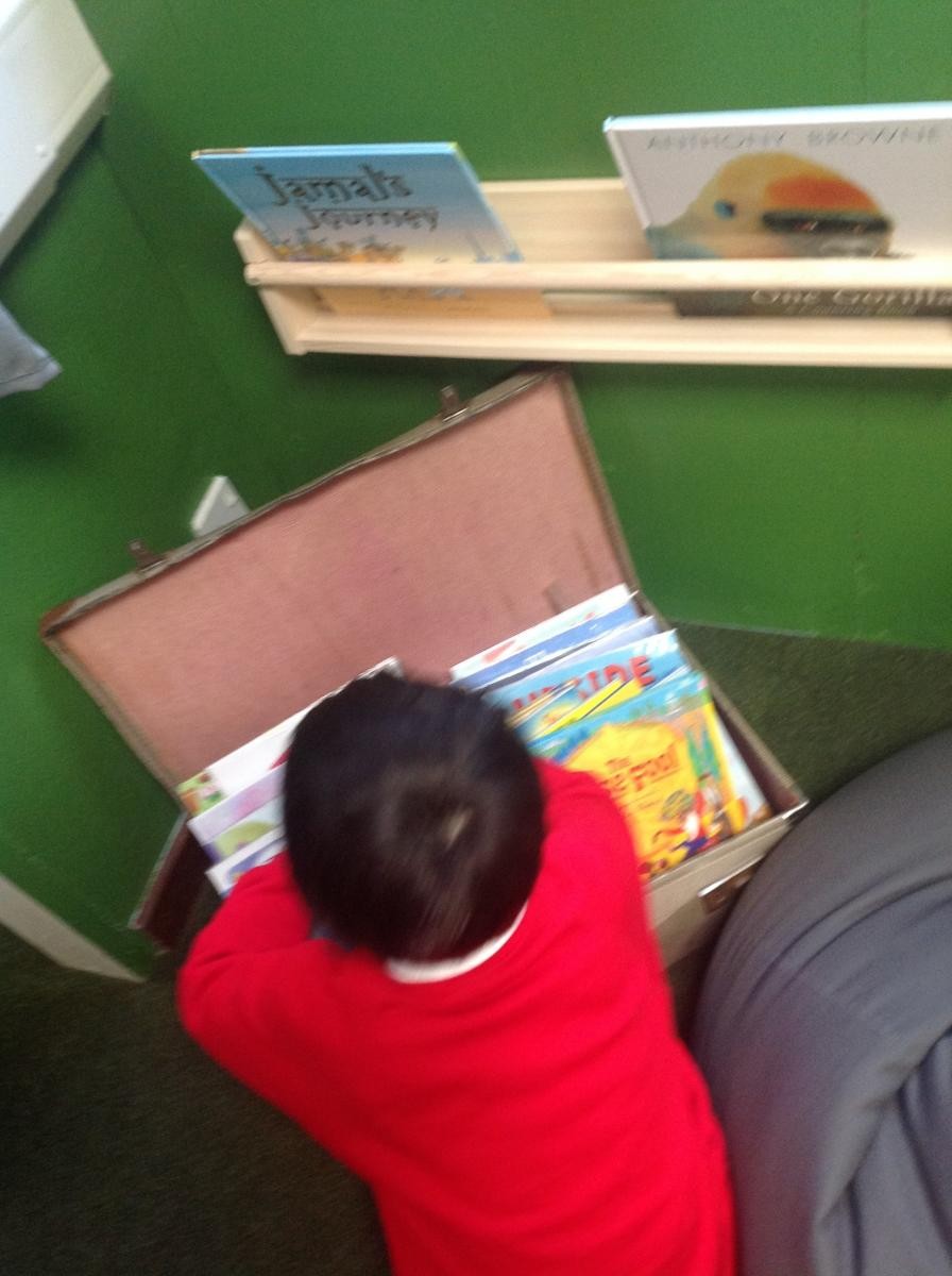 Enjoying the new library space - 'The Burrow'