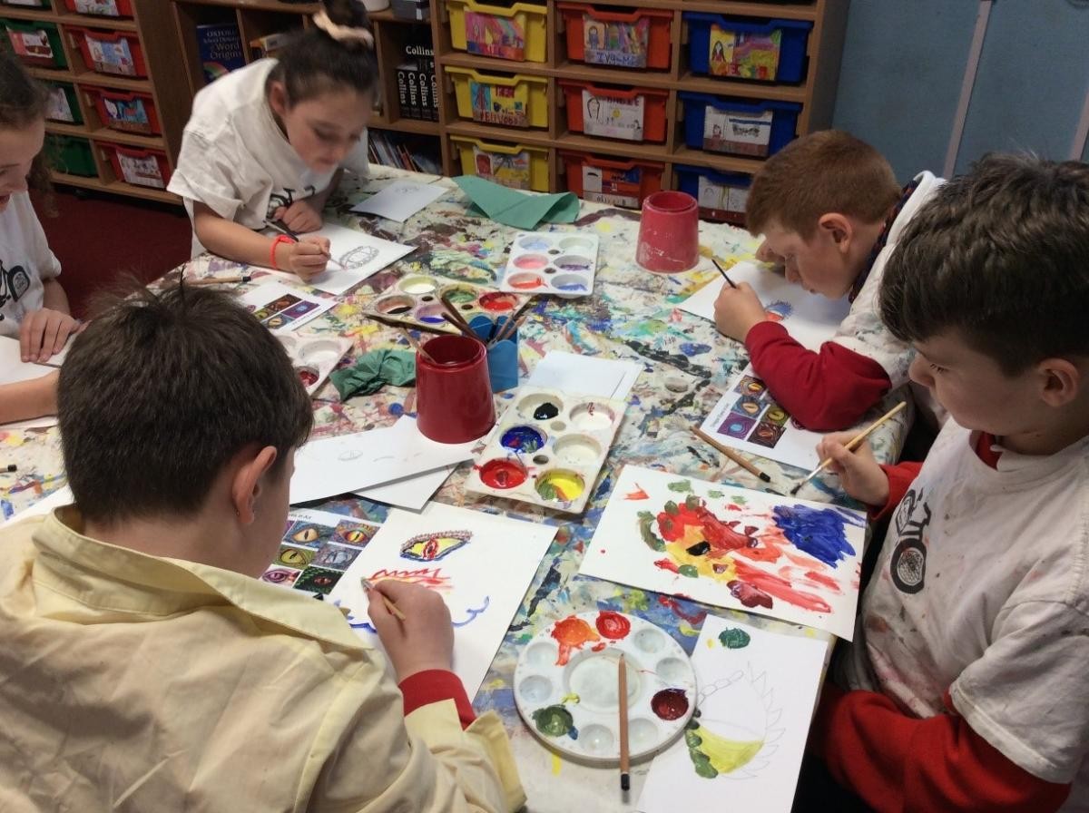 Painting dragon eyes