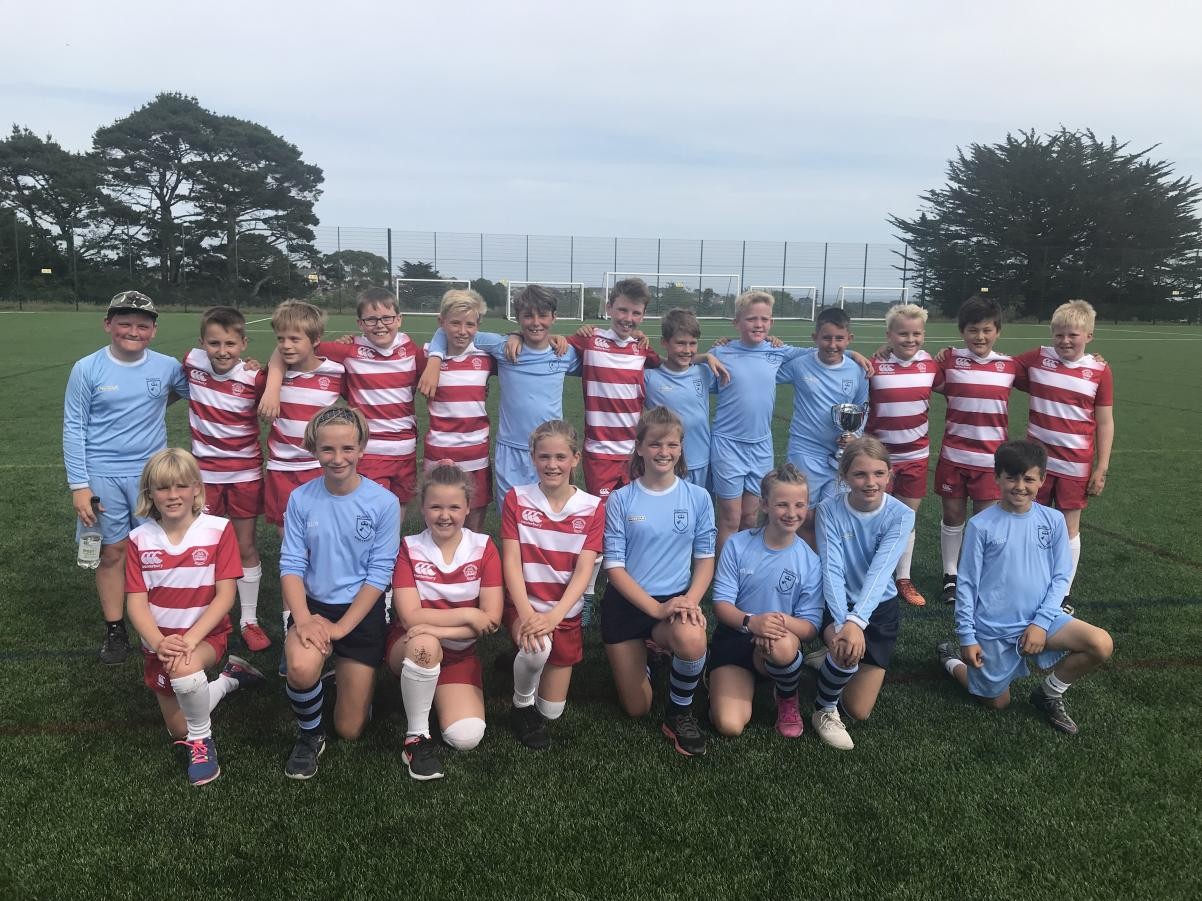 Children wearing sports kit