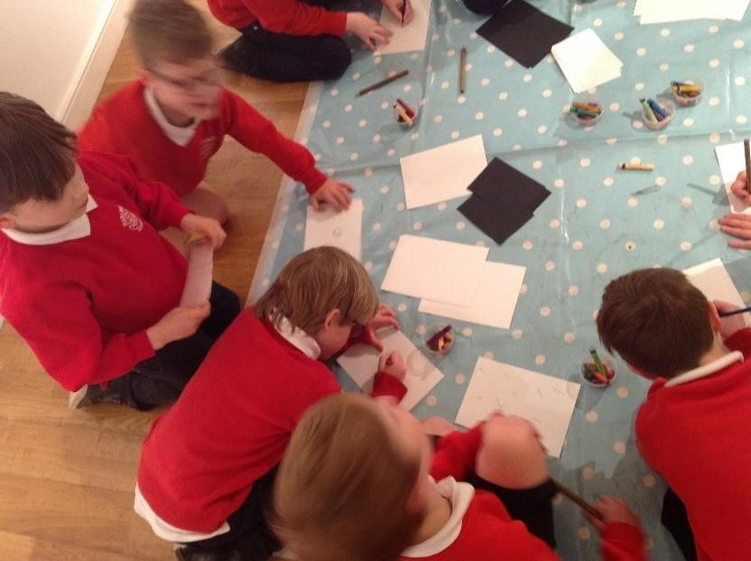 Cornish landscape Falmouth Art Gallery workshop in Year 2