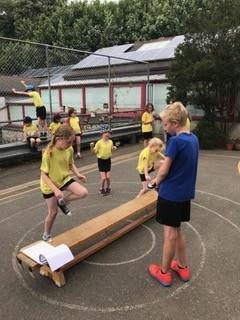 Childen taking part in PE lesson