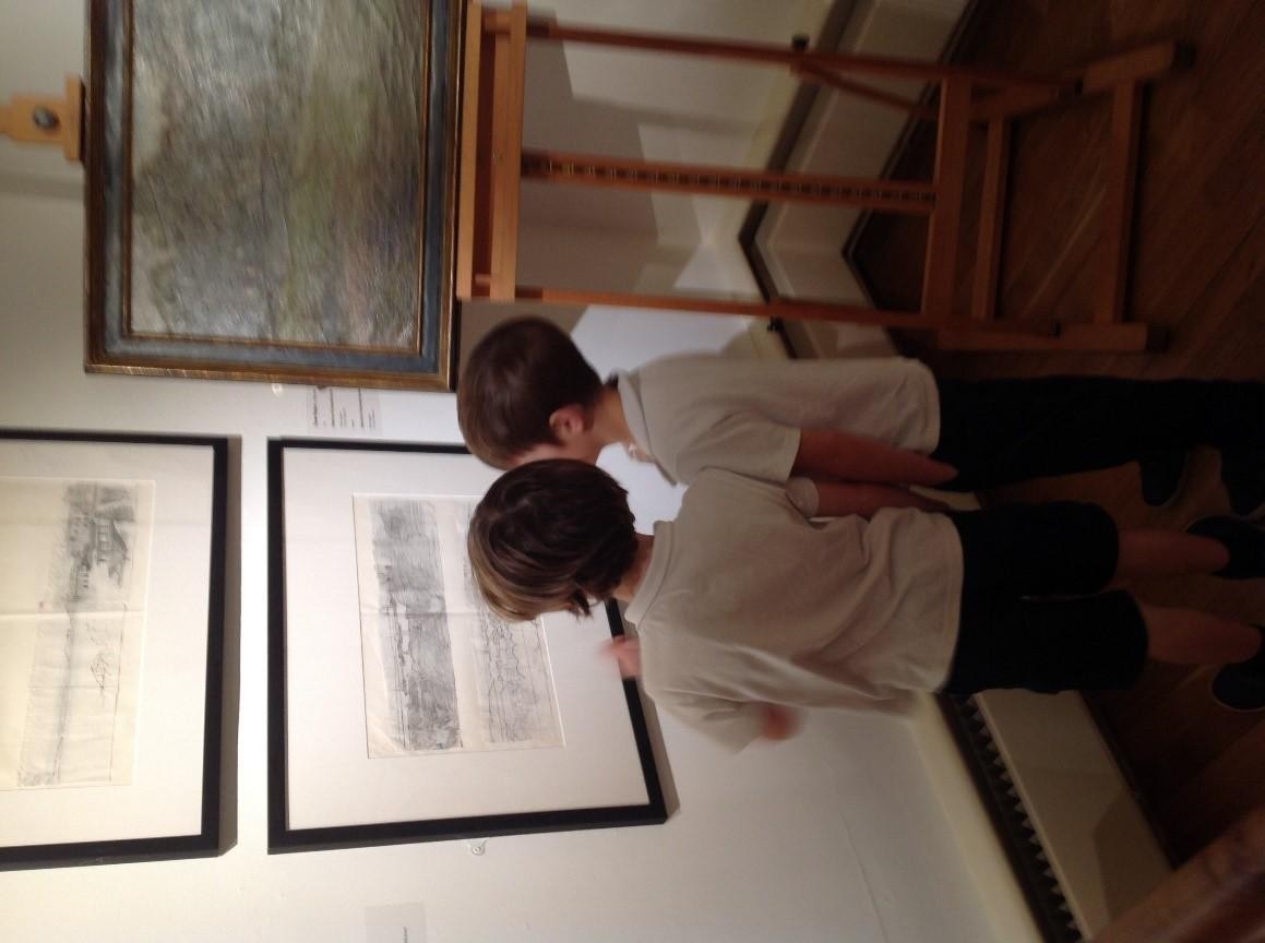 Cornish landscape Falmouth Art Gallery workshop in Year 2