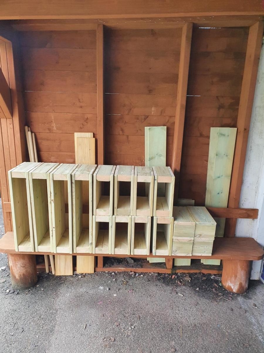 Large wooden blocks for open-ended play