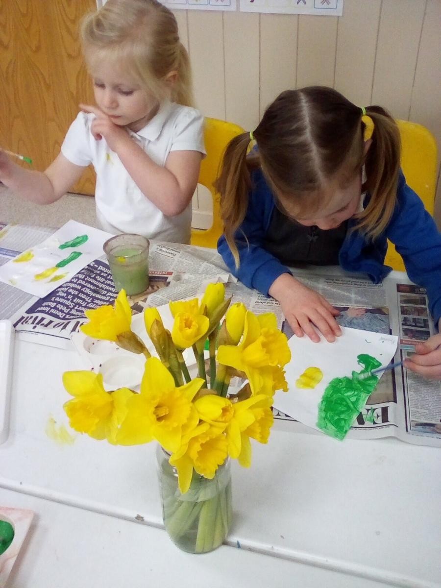 Children painting