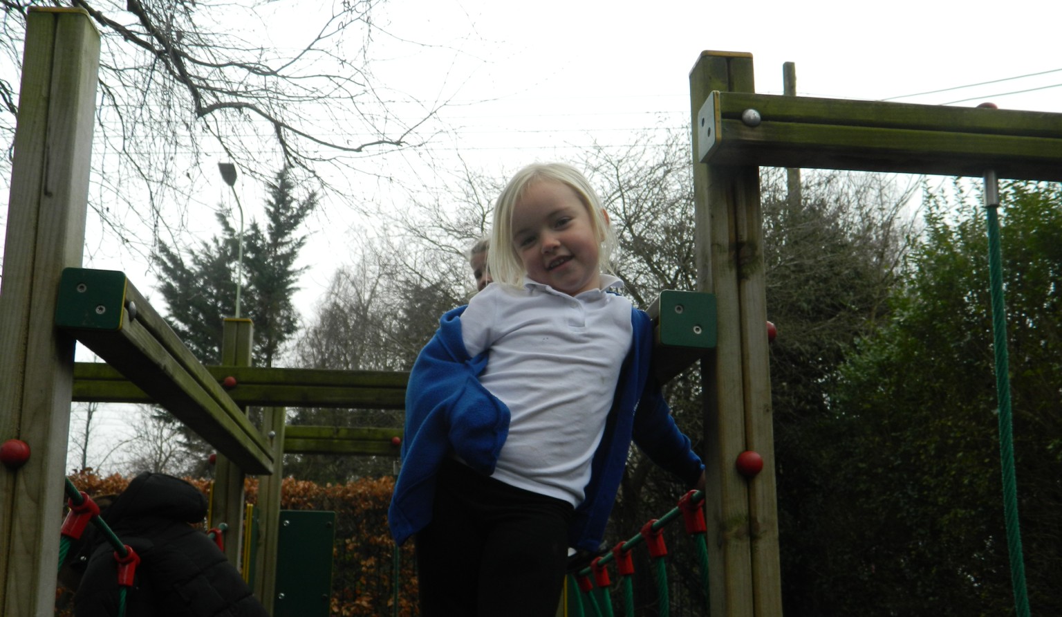 Child on a climbing frame