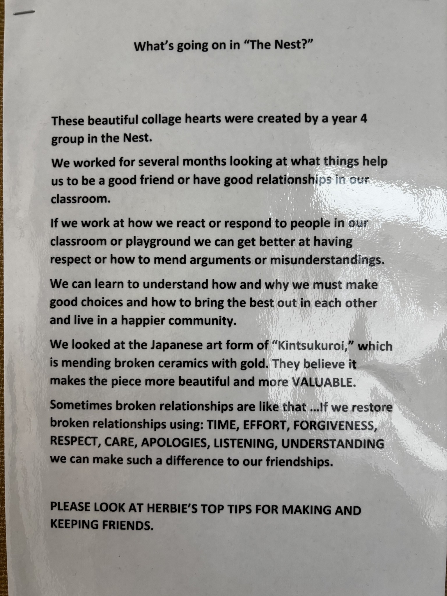 Restoring broken relationships 