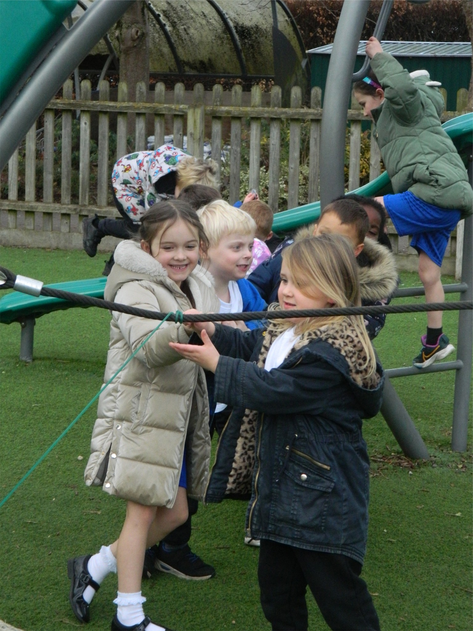 Children on a trim trail 