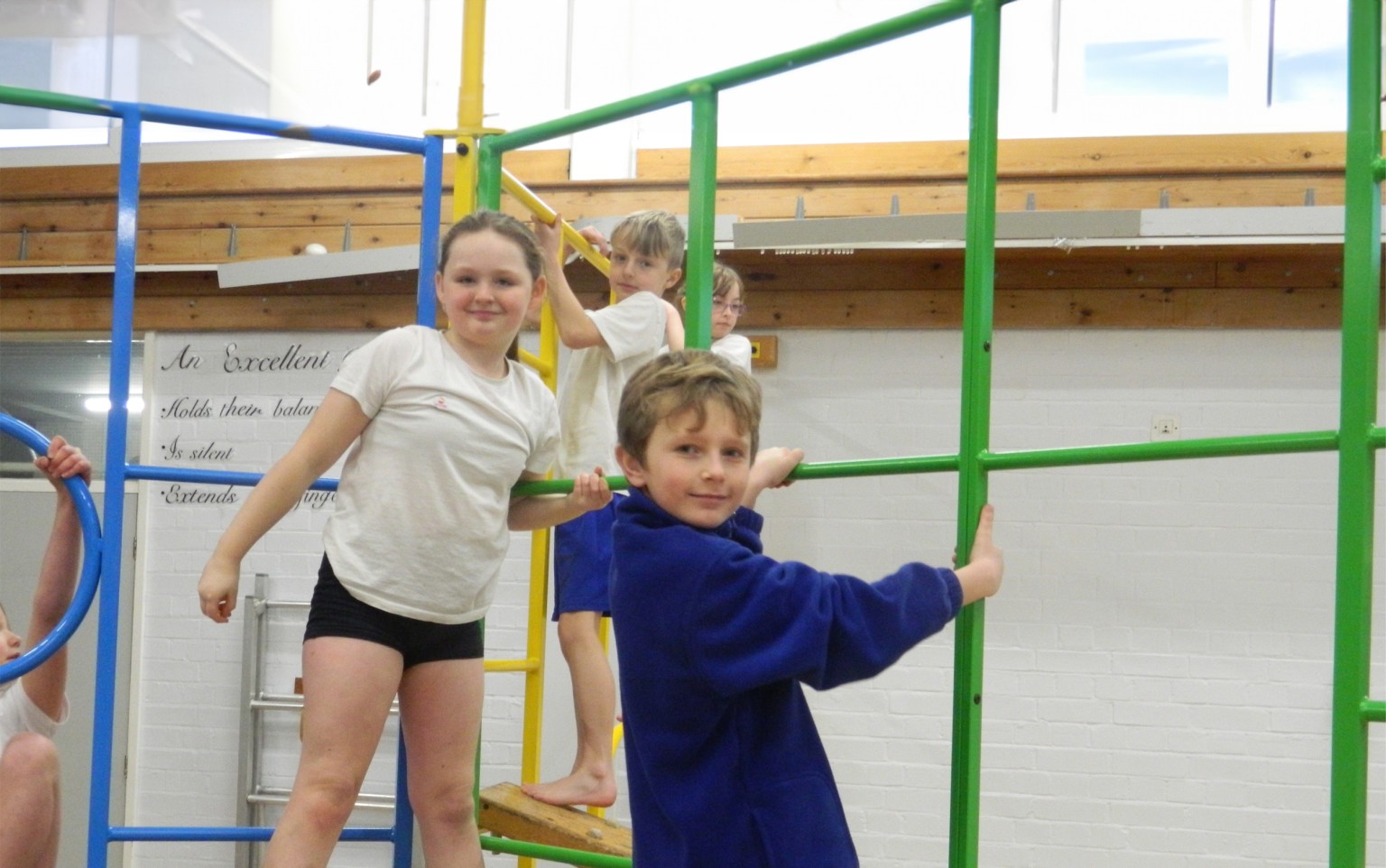 Children on a climbing frame