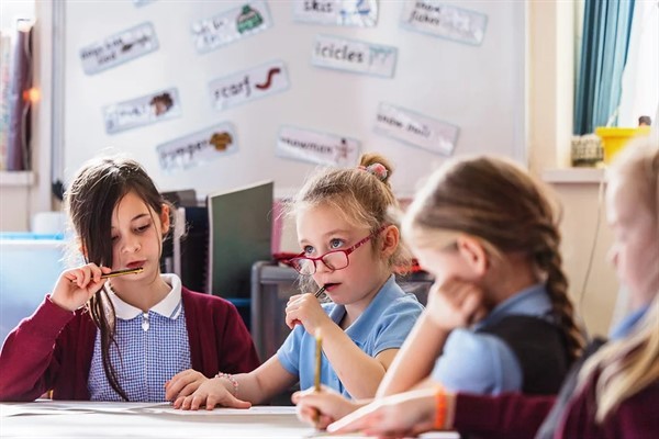 Thoughtful children in classroom