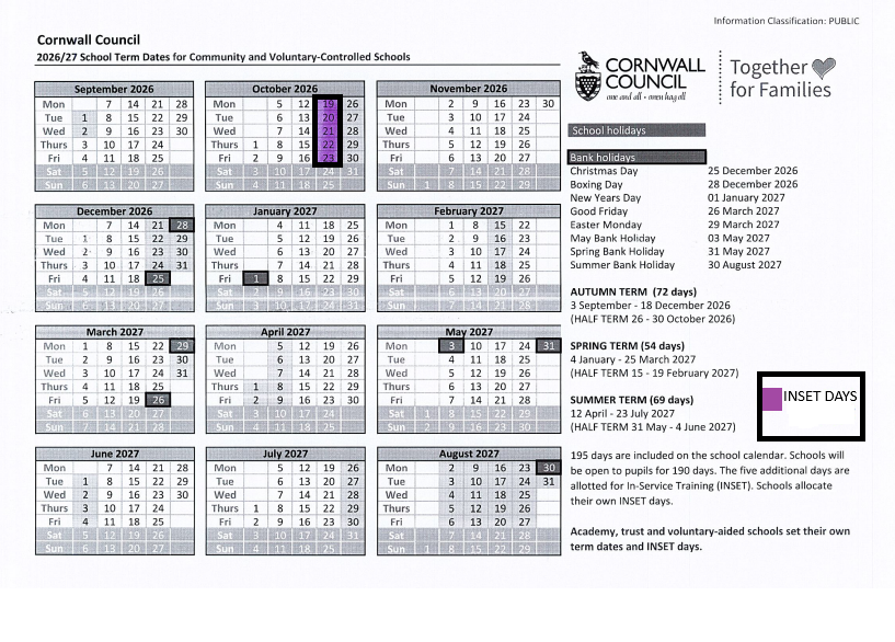 Kea School Term Dates - 26/27