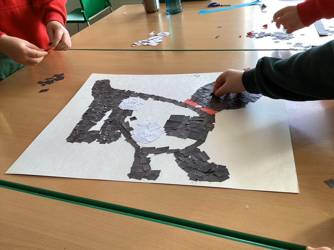 To launch our Romans topic in KS2, children took part in workshops learning how to make a catapult and a mosaic.