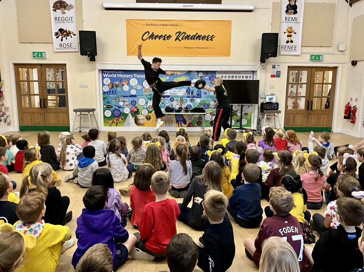 Performance in the school hall