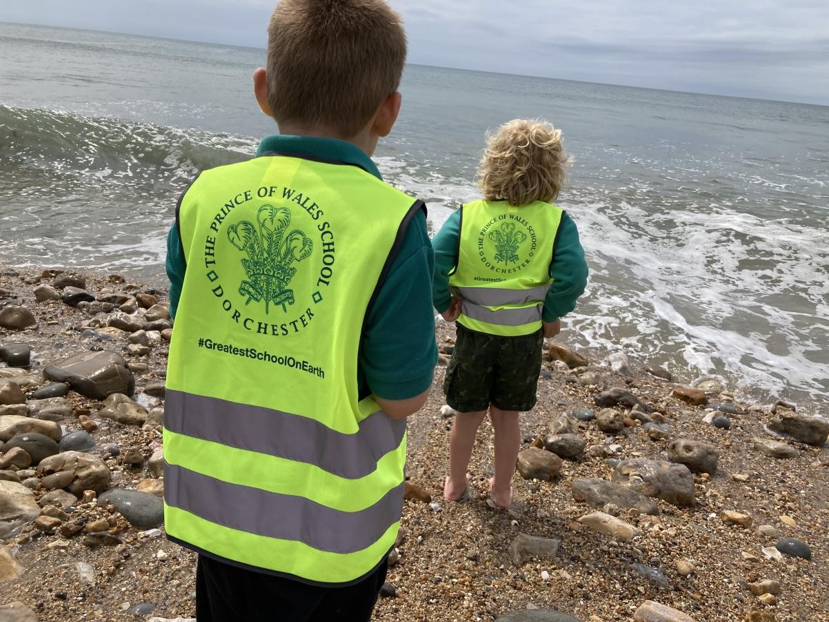 Pupils at the seaside