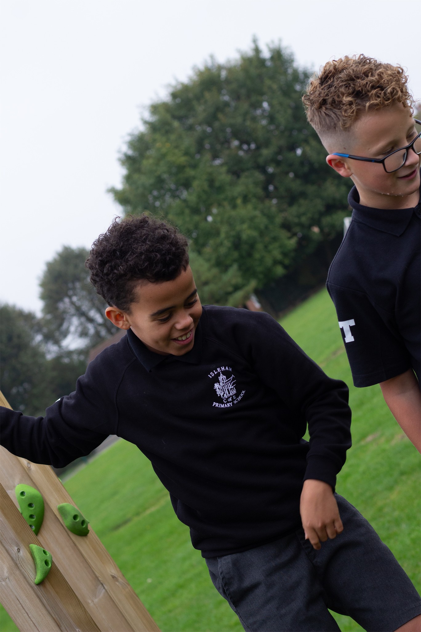 Children on a playing field