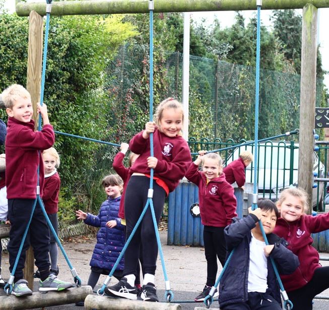 Children on a trim trail 