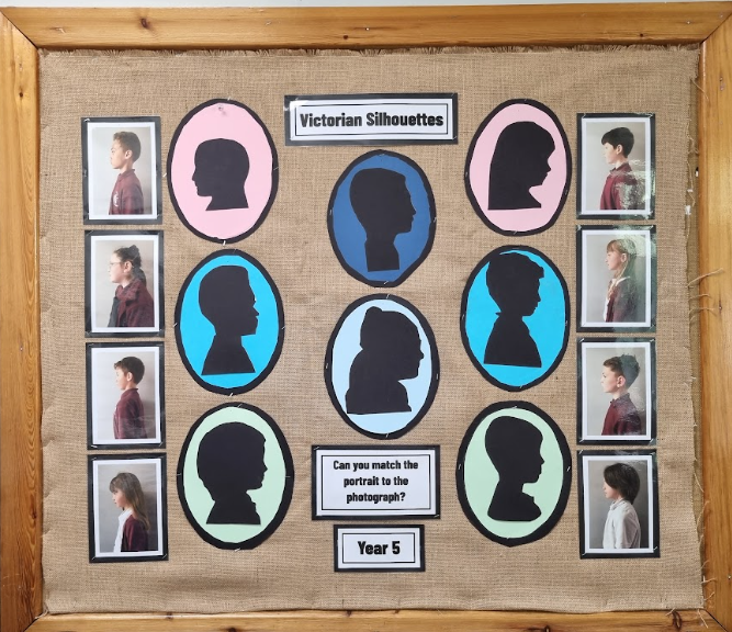 On move up day Year 5 created Victorian silhouettes of themselves