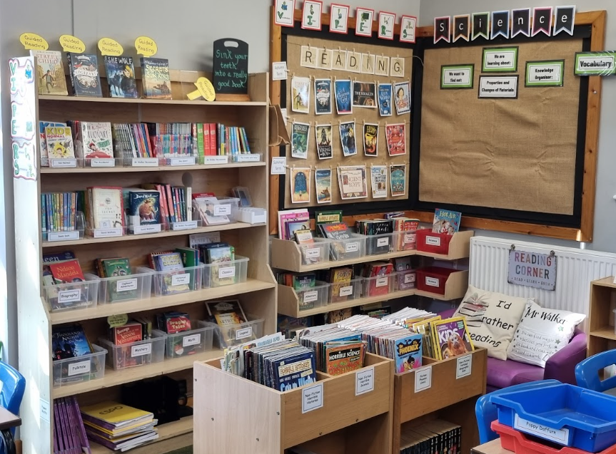 Year 5's reading corner. What will you read today?