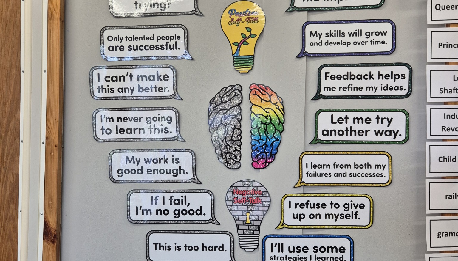 Fixed and Growth mindset display. Which are you?