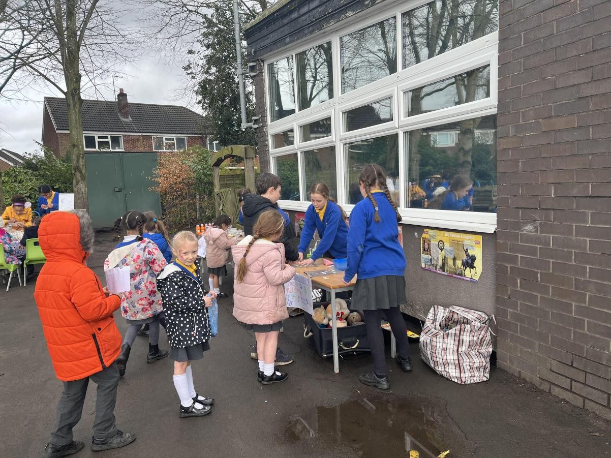 Children outside school 