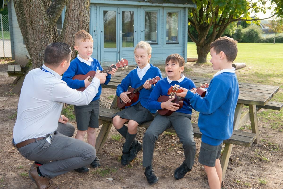 Children playing instruments