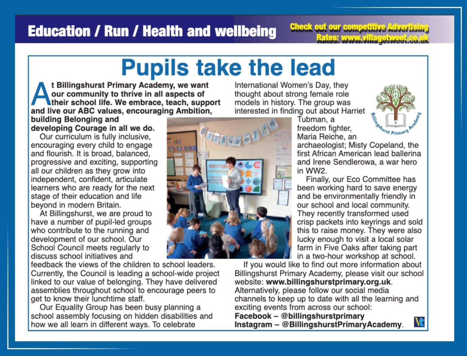 Pupils take the lead