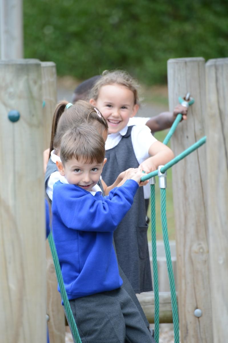 Children on a trim trail 